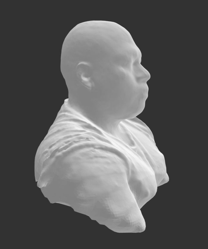bust man free 3D model 3D printable CGTrader