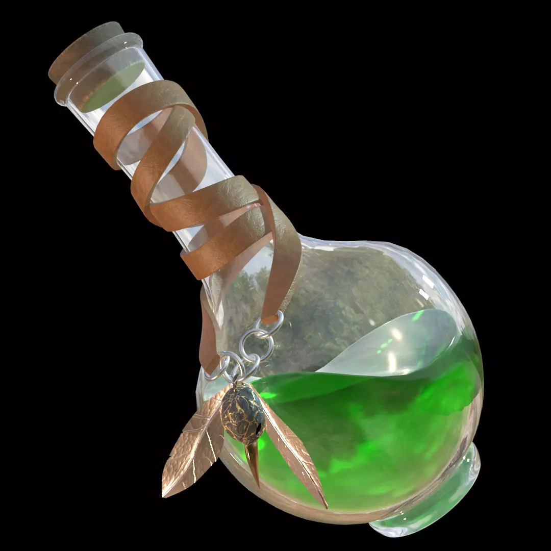 Poison Potion Low-poly 3D model