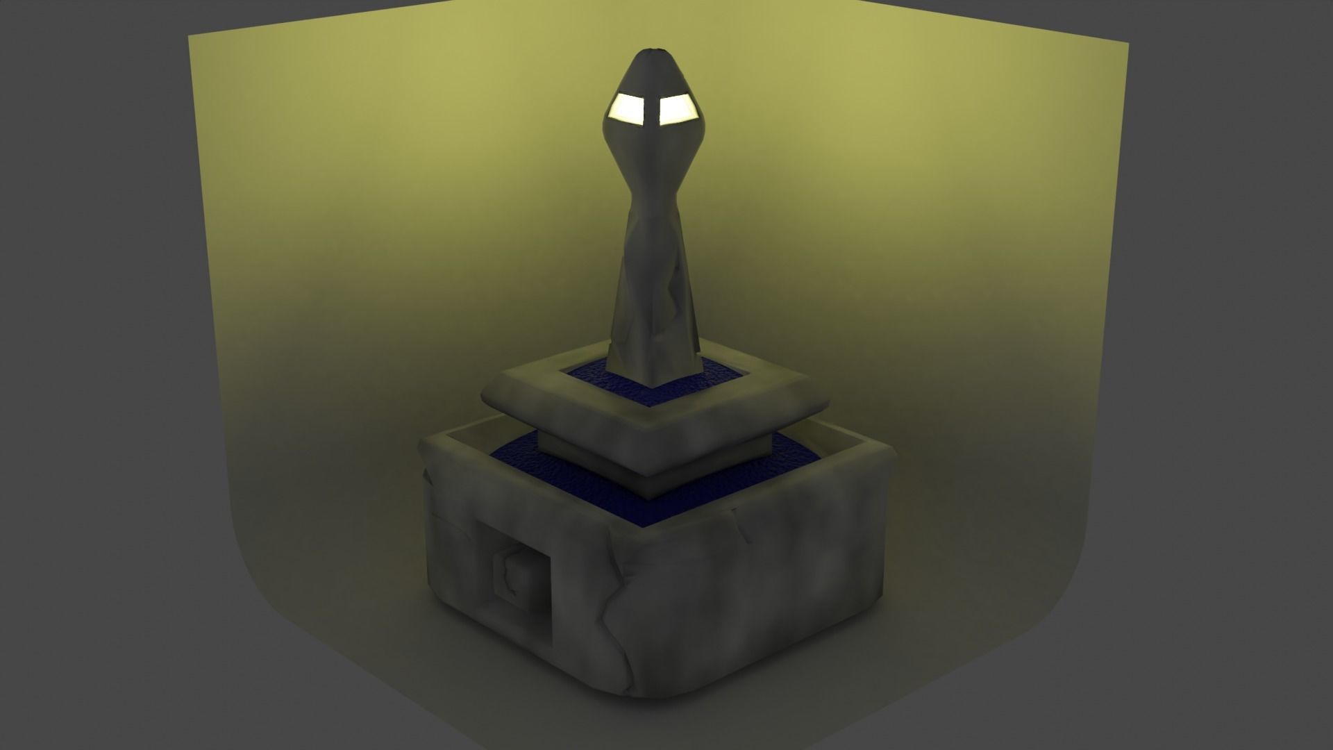 Cracked fountain  Free low-poly 3D model_2