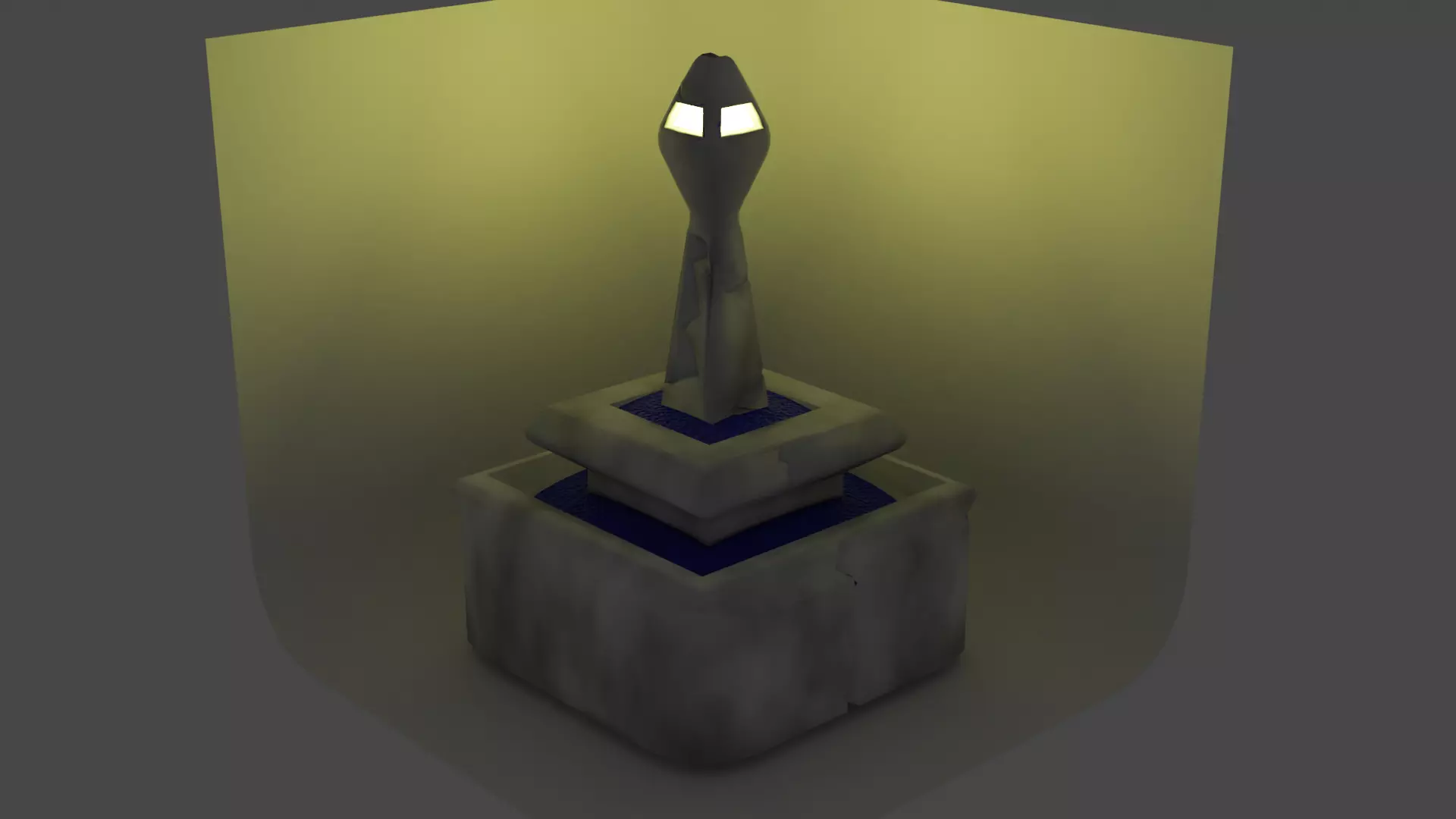 Cracked fountain  Free low-poly 3D model_0