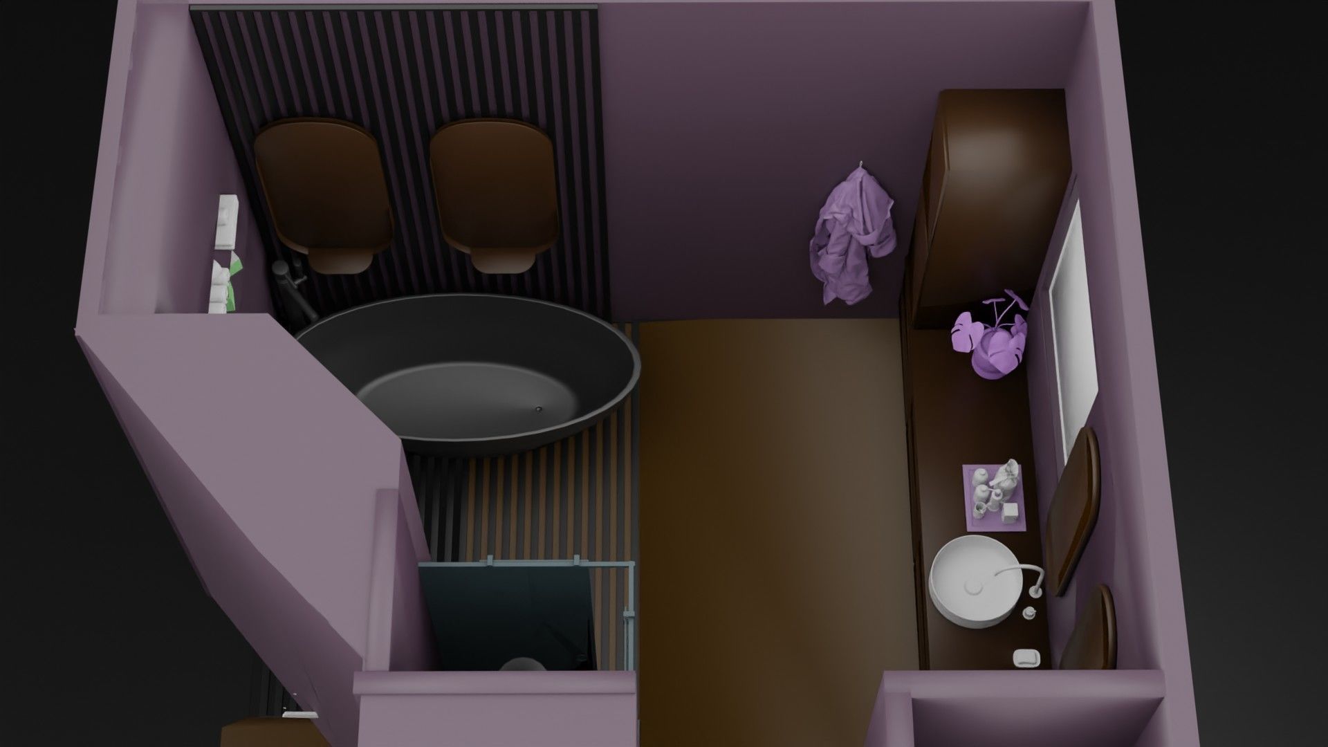 Full house  Low-poly 3D model_5