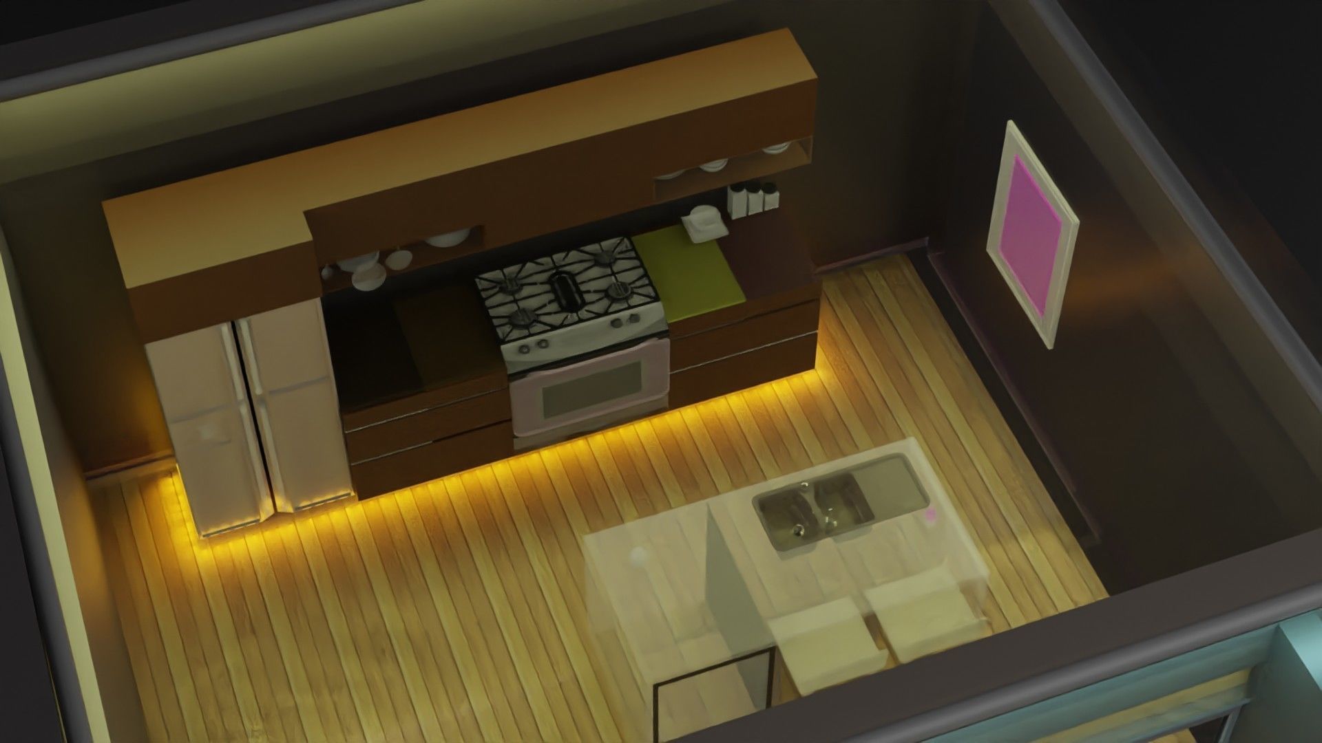 Full house  Low-poly 3D model_6