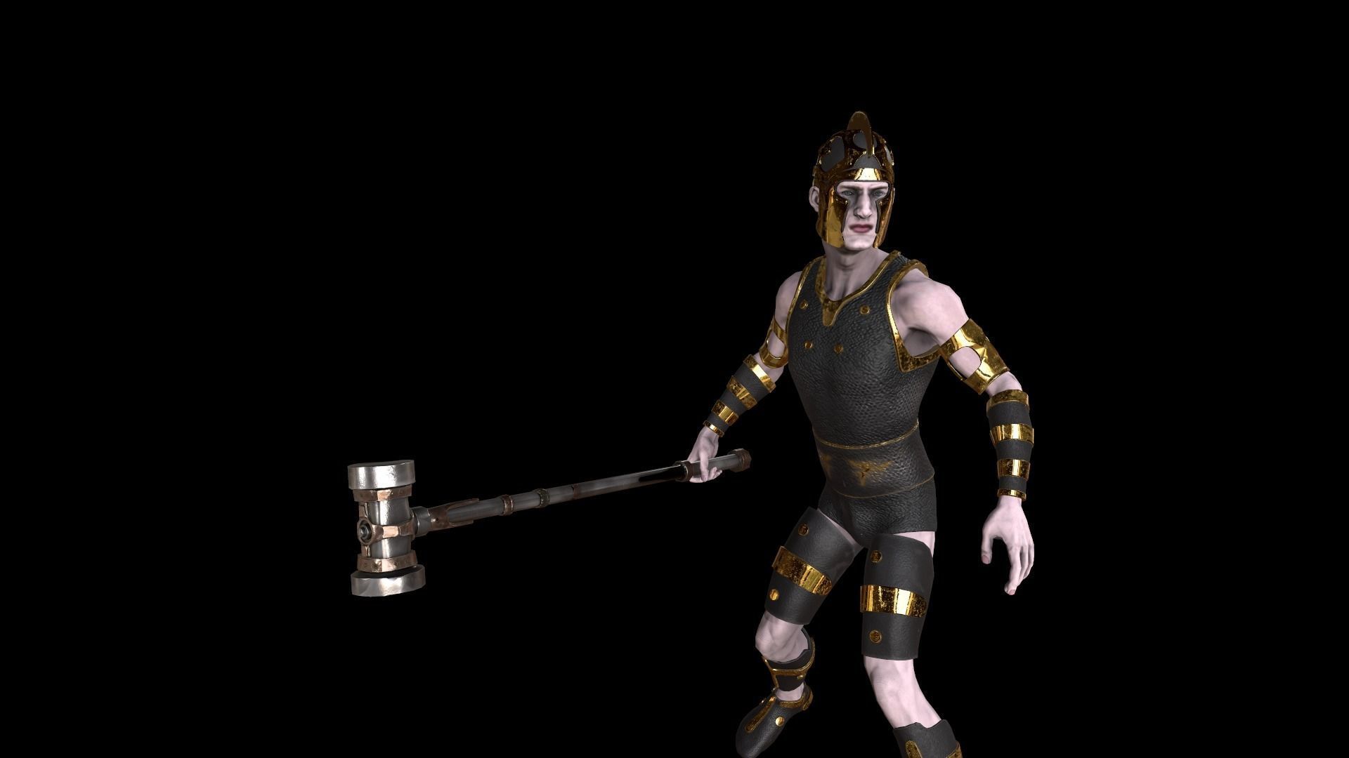 Warrior V2 Low-poly 3D model