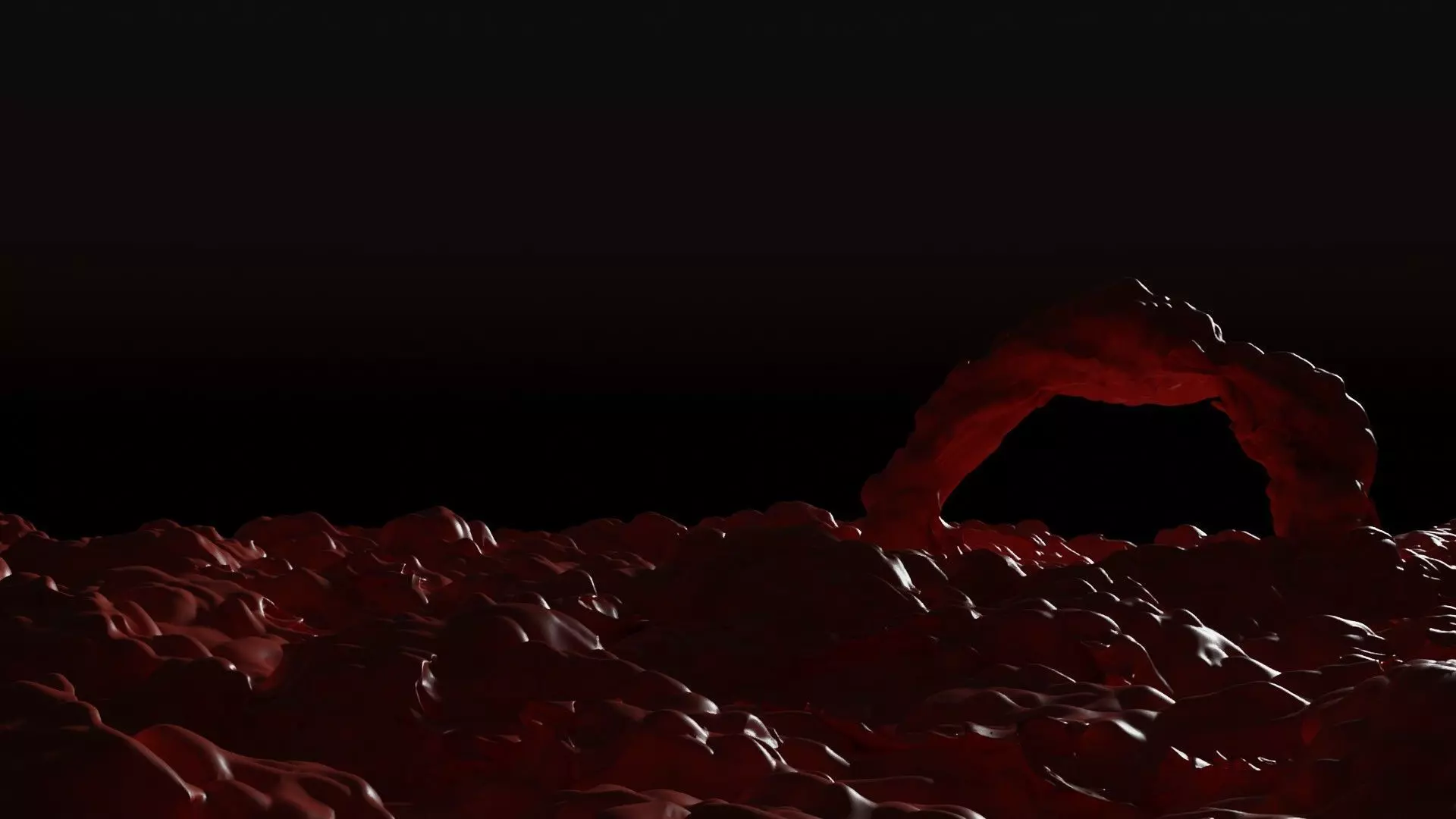 Abnormal apocalyptic floor Low-poly 3D model_0