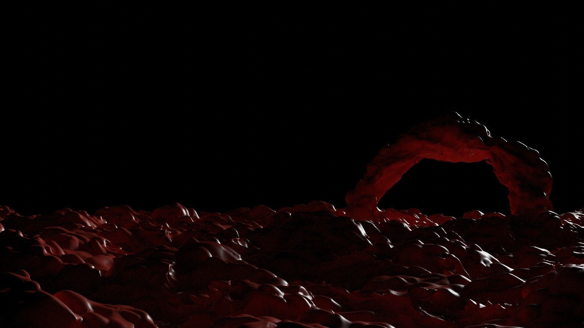 Abnormal apocalyptic floor Low-poly 3D model_2