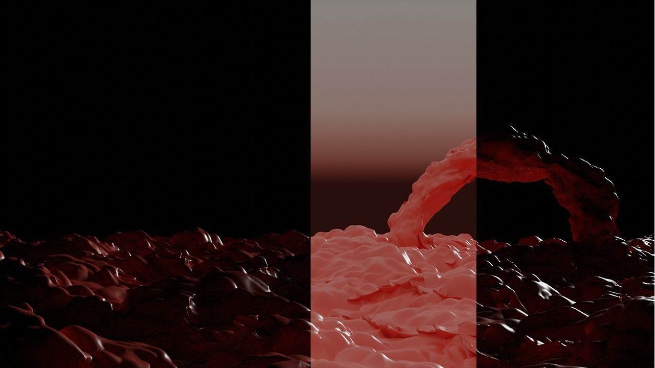 Abnormal apocalyptic floor Low-poly 3D model_5