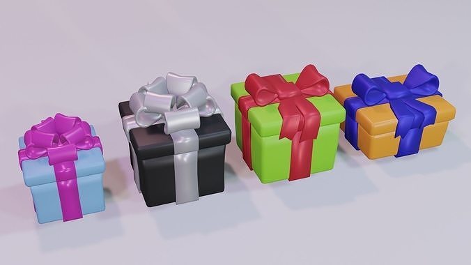 Christmas Presents Low-poly 3D model