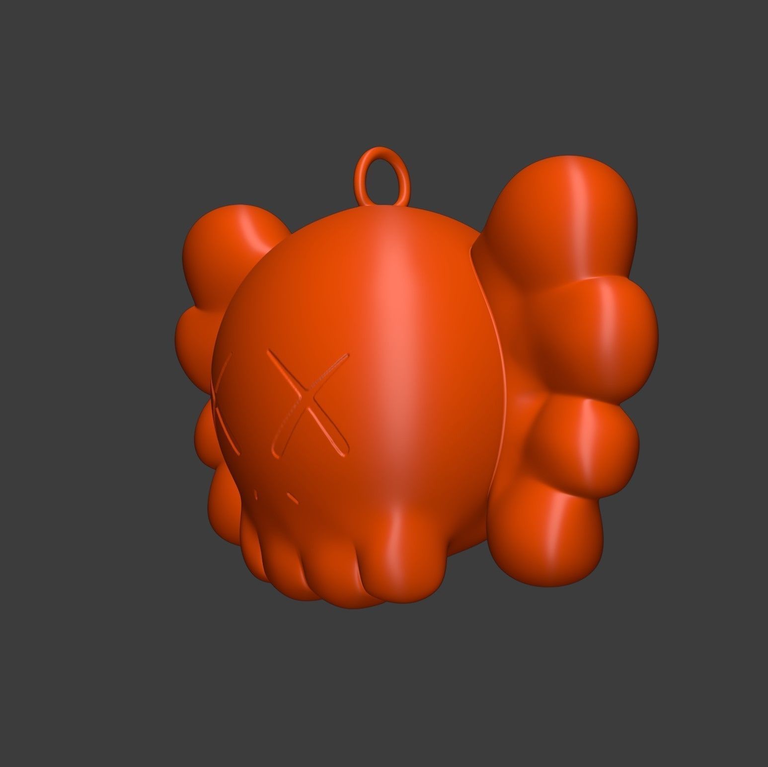 KAWS Pendant 3D print model_17