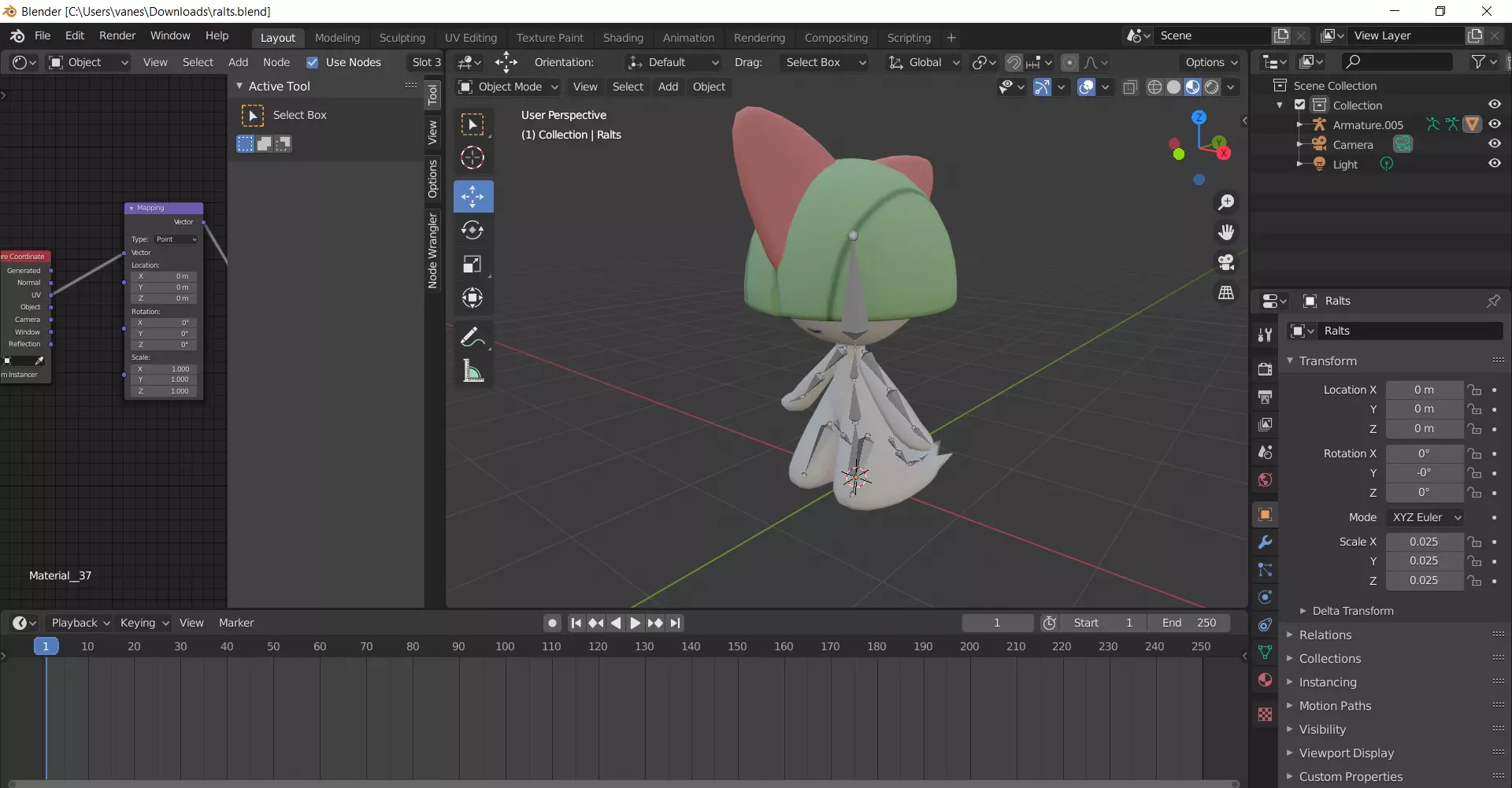 Pokemon Ralts rigged-Not mine Free 3D model_0