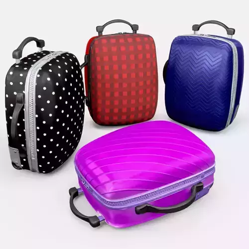 Suitcase travel bag cartoon pack