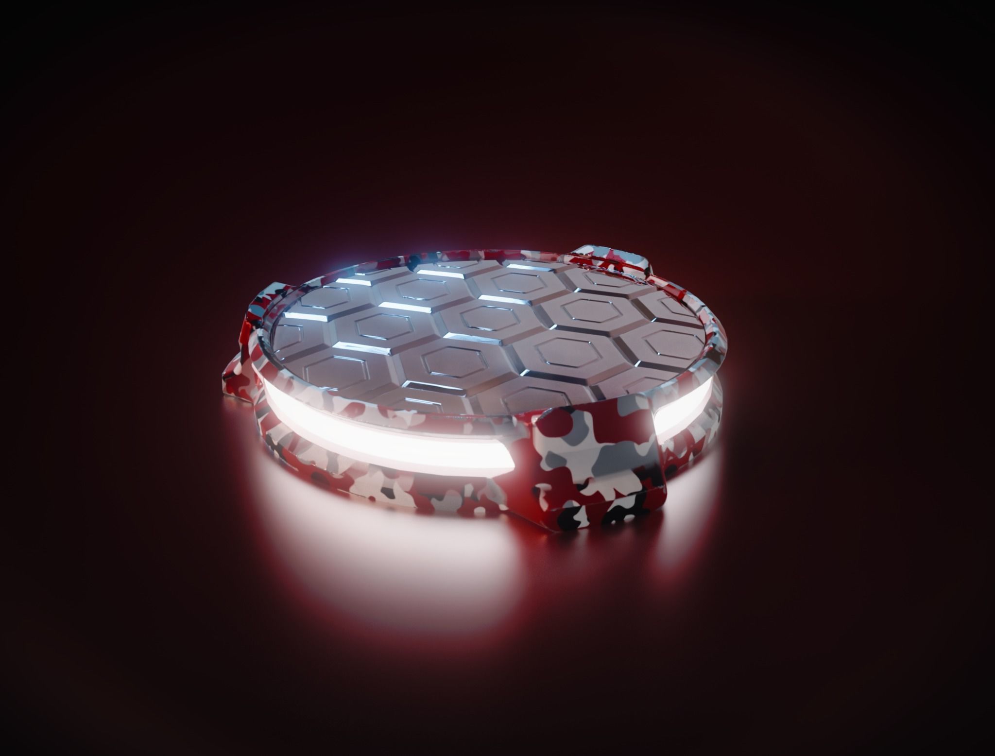 Sci-Fi Pedestal Base in 18 different camouflage textures Low-poly 3D model_7