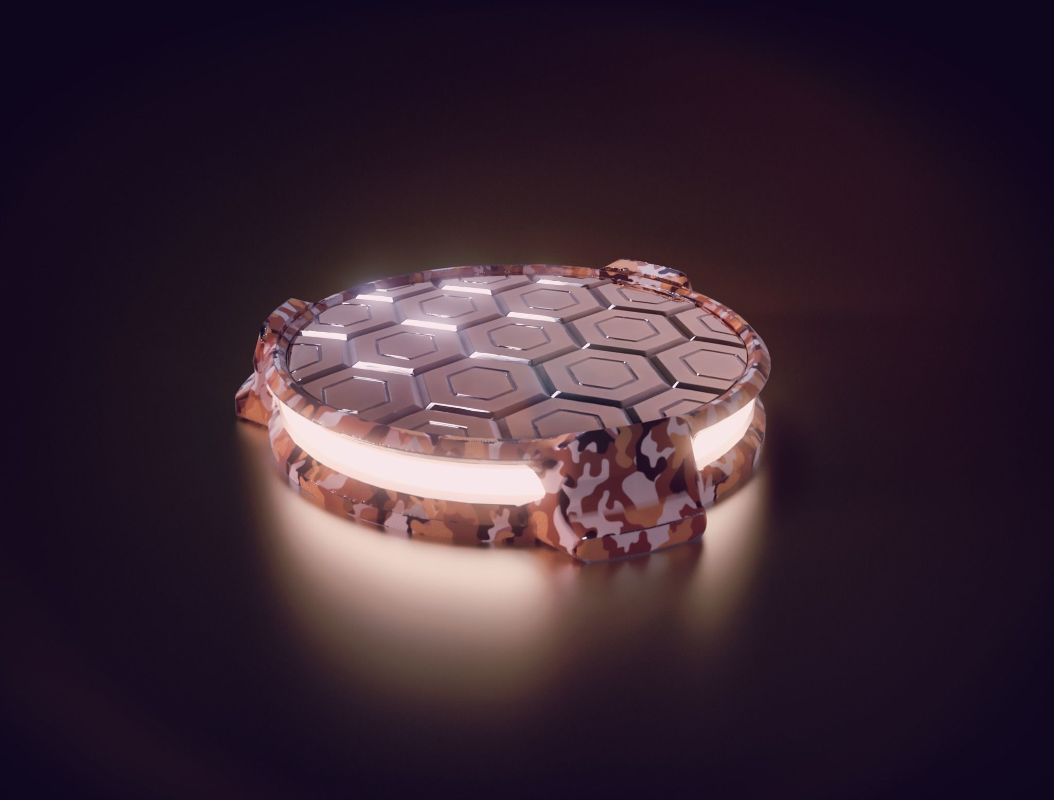 Sci-Fi Pedestal Base in 18 different camouflage textures Low-poly 3D model_3