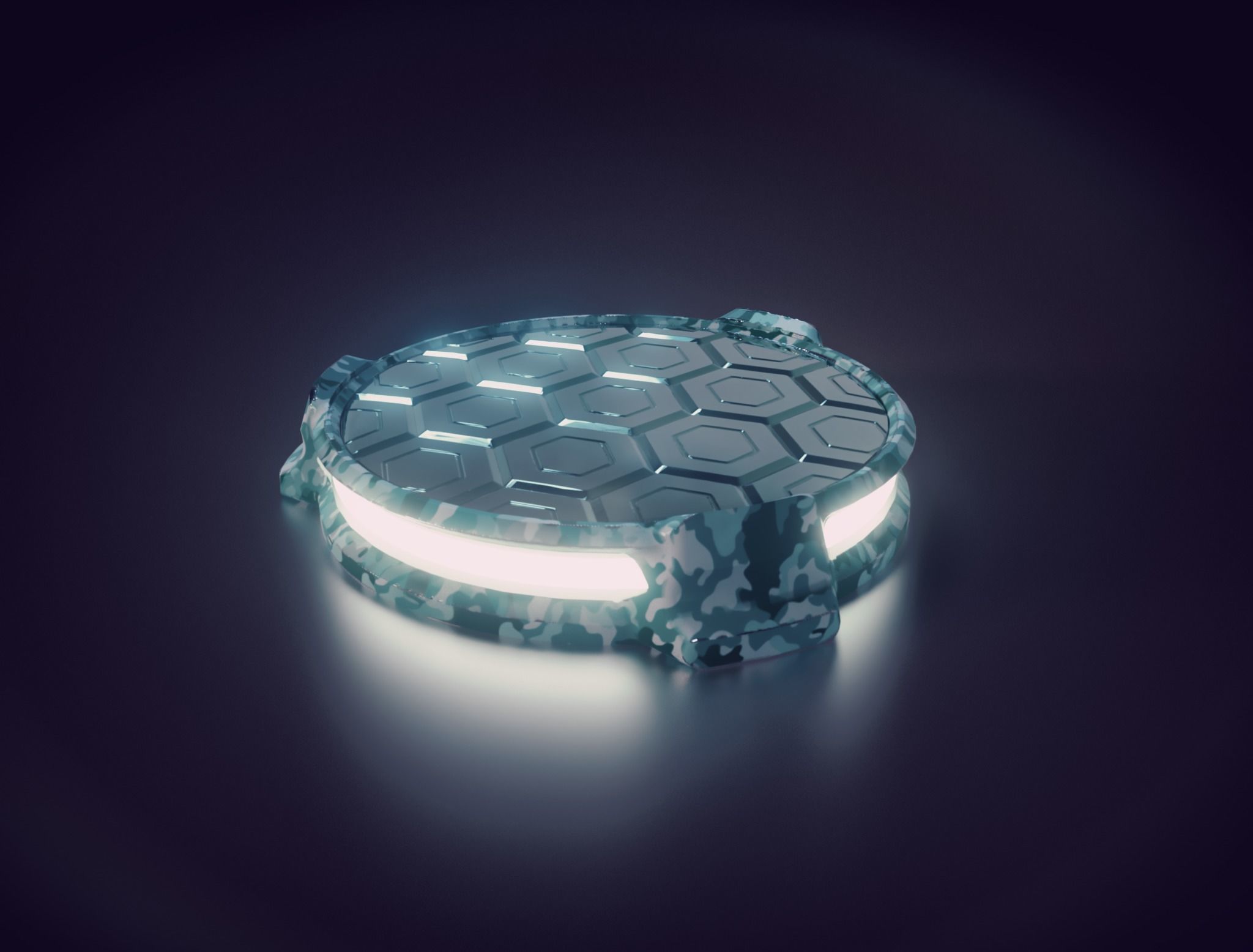 Sci-Fi Pedestal Base in 18 different camouflage textures Low-poly 3D model_21