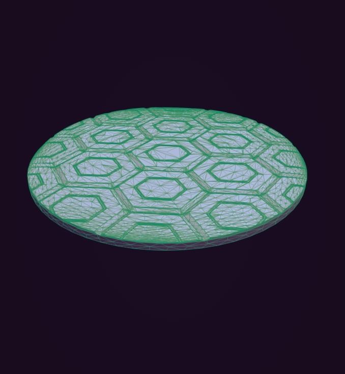 Sci-Fi Pedestal Base in 18 different camouflage textures Low-poly 3D model_13