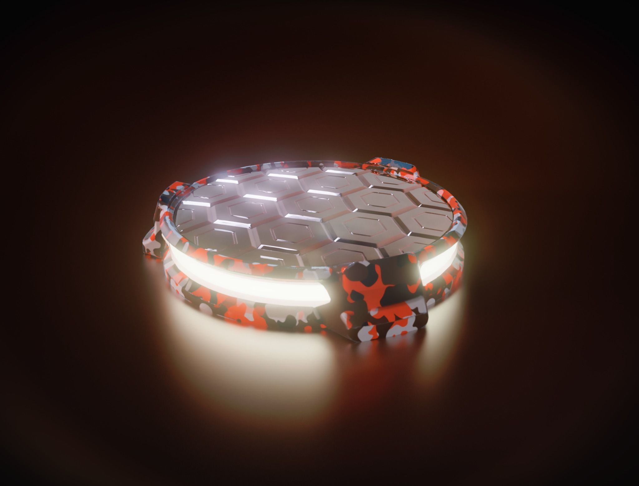 Sci-Fi Pedestal Base in 18 different camouflage textures Low-poly 3D model_16