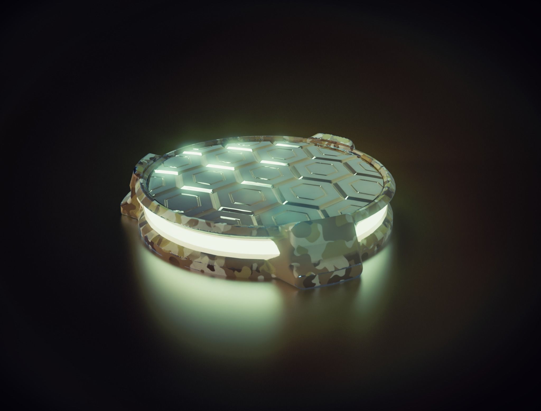 Sci-Fi Pedestal Base in 18 different camouflage textures Low-poly 3D model_20