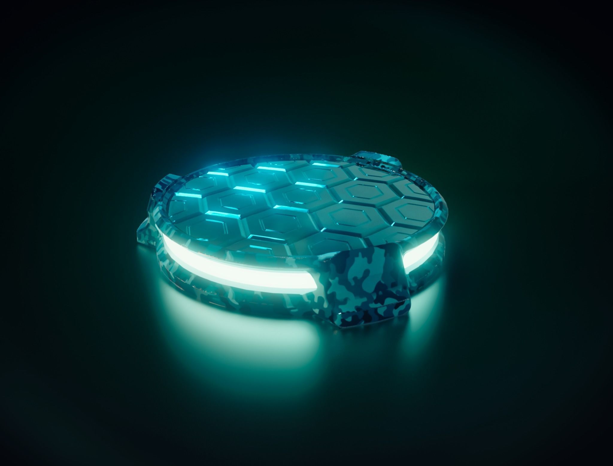 Sci-Fi Pedestal Base in 18 different camouflage textures Low-poly 3D model_5