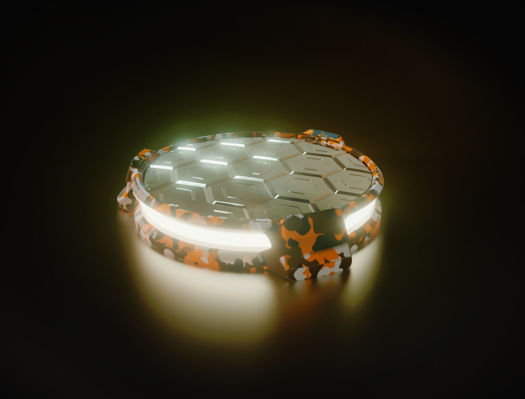 Sci-Fi Pedestal Base in 18 different camouflage textures Low-poly 3D model_27