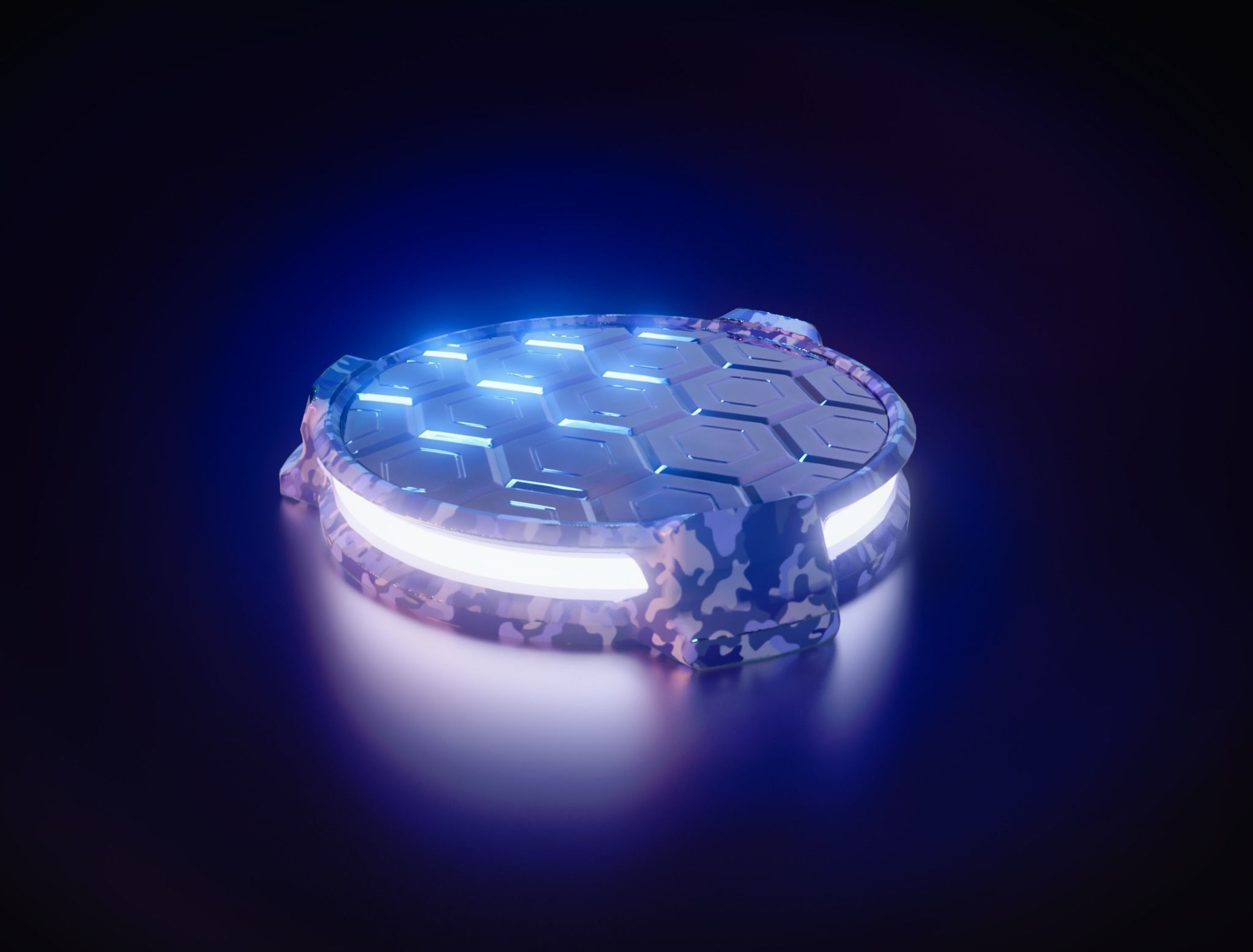 Sci-Fi Pedestal Base in 18 different camouflage textures Low-poly 3D model_9