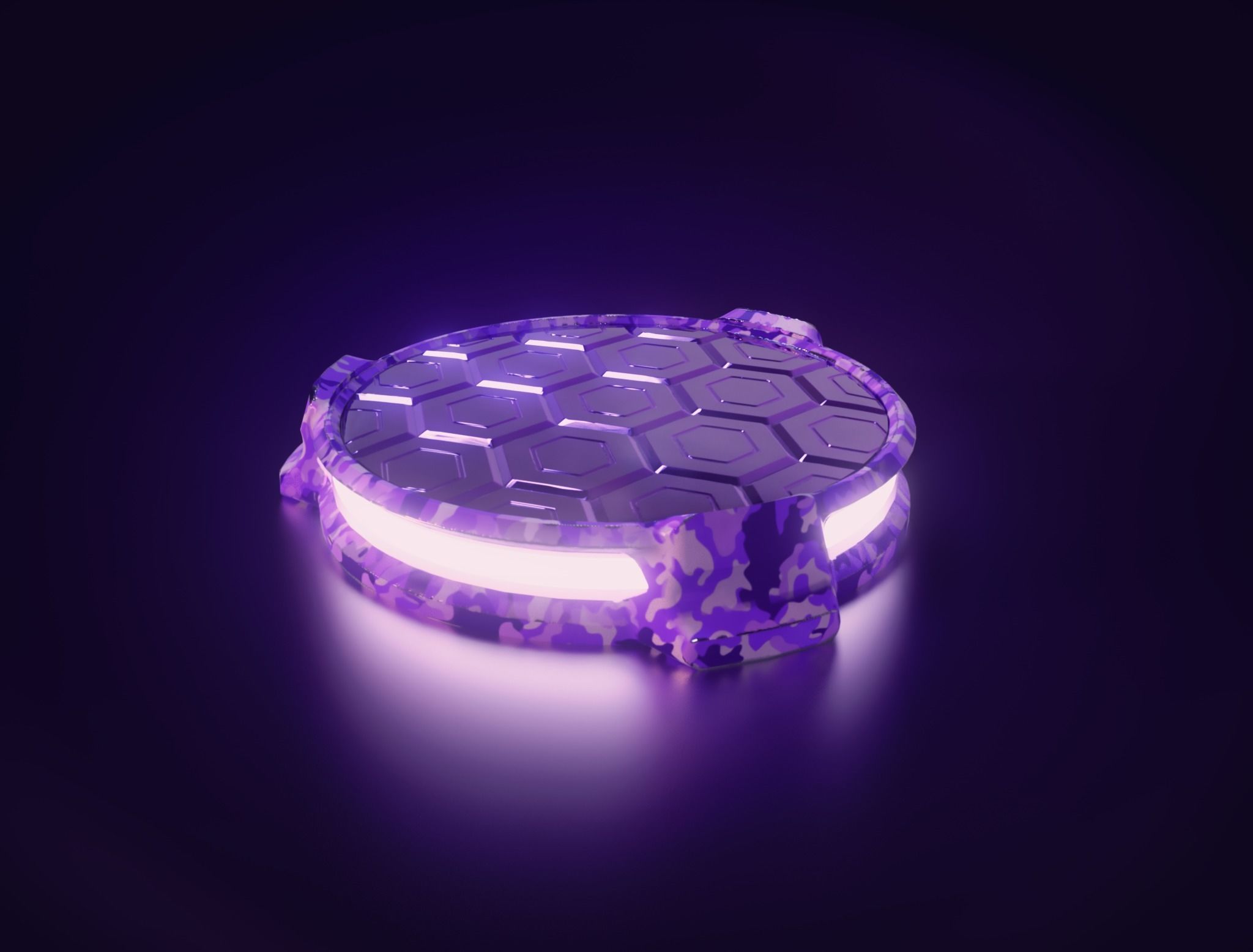 Sci-Fi Pedestal Base in 18 different camouflage textures Low-poly 3D model_26