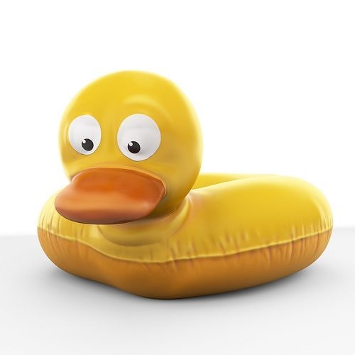 Duck rubber toy cartoon 3D model