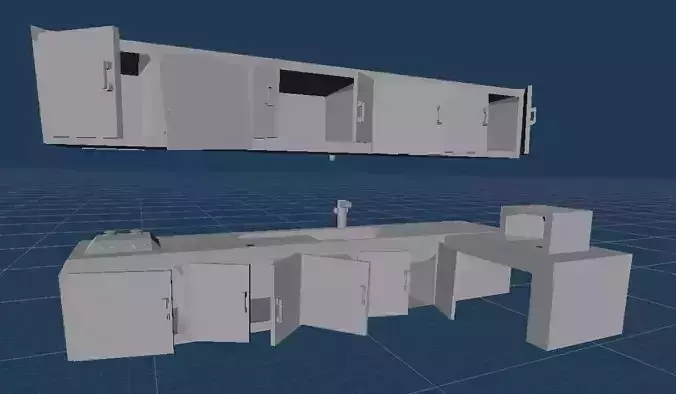 Kitchen with cabinets and counter tops