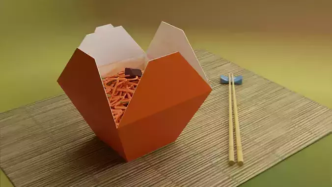 Chinese Noodles Takeout 3D model