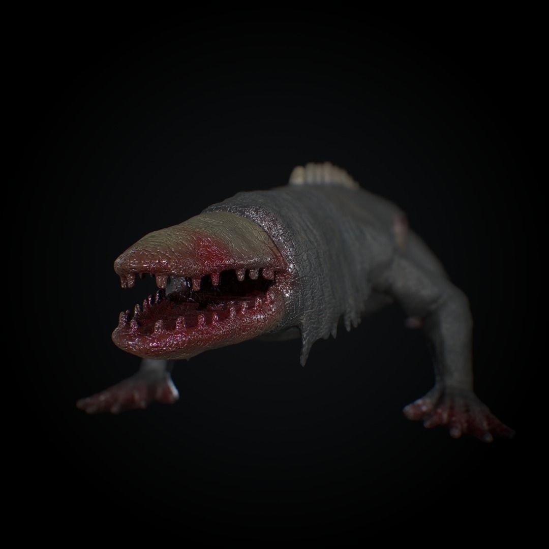 SCP 682 Low-poly 3D model_3