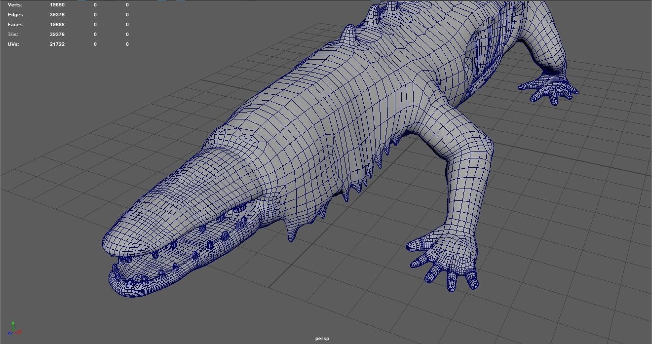 SCP 682 Low-poly 3D model_12