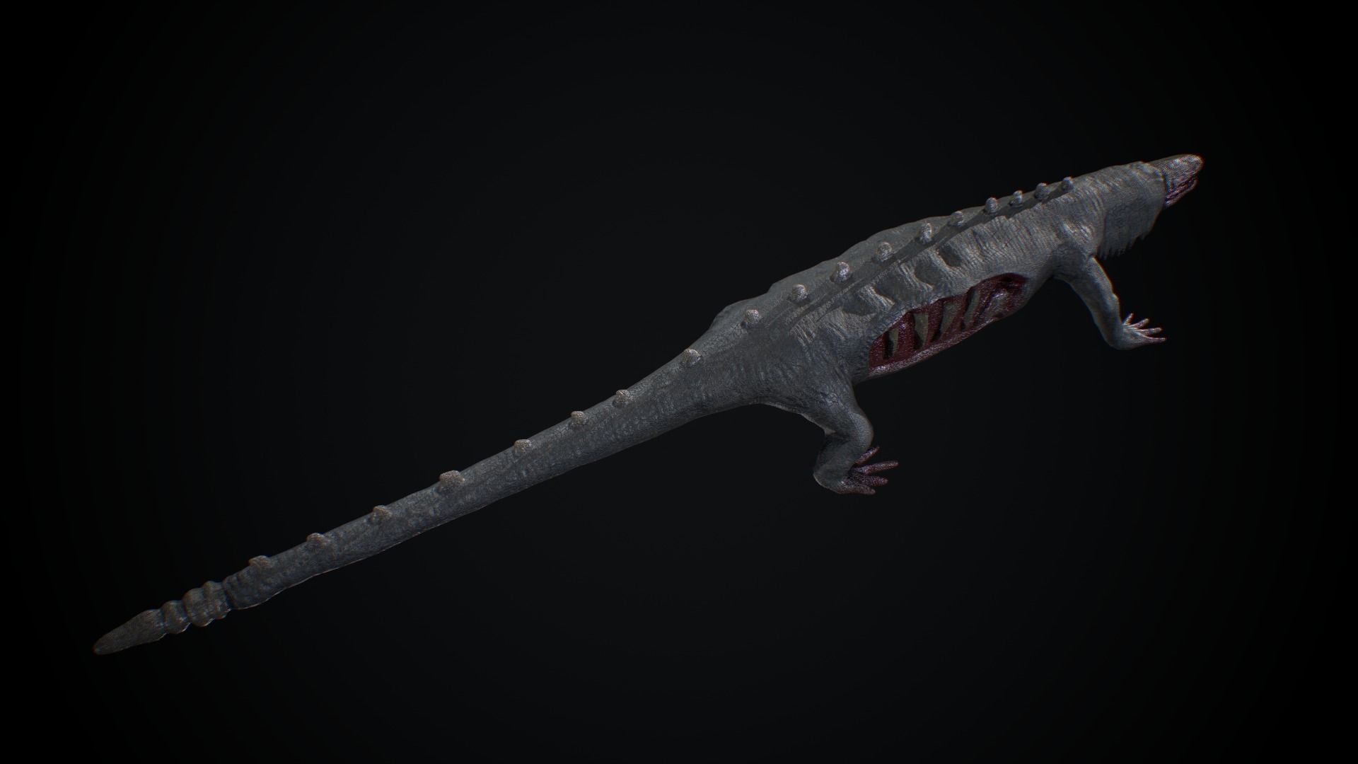 SCP 682 Low-poly 3D model_7