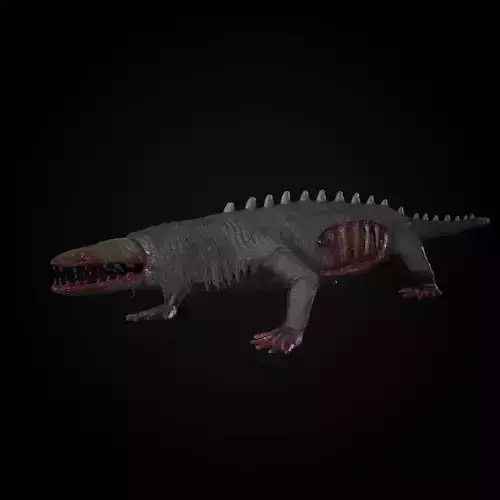 SCP 682 Low-poly 3D model