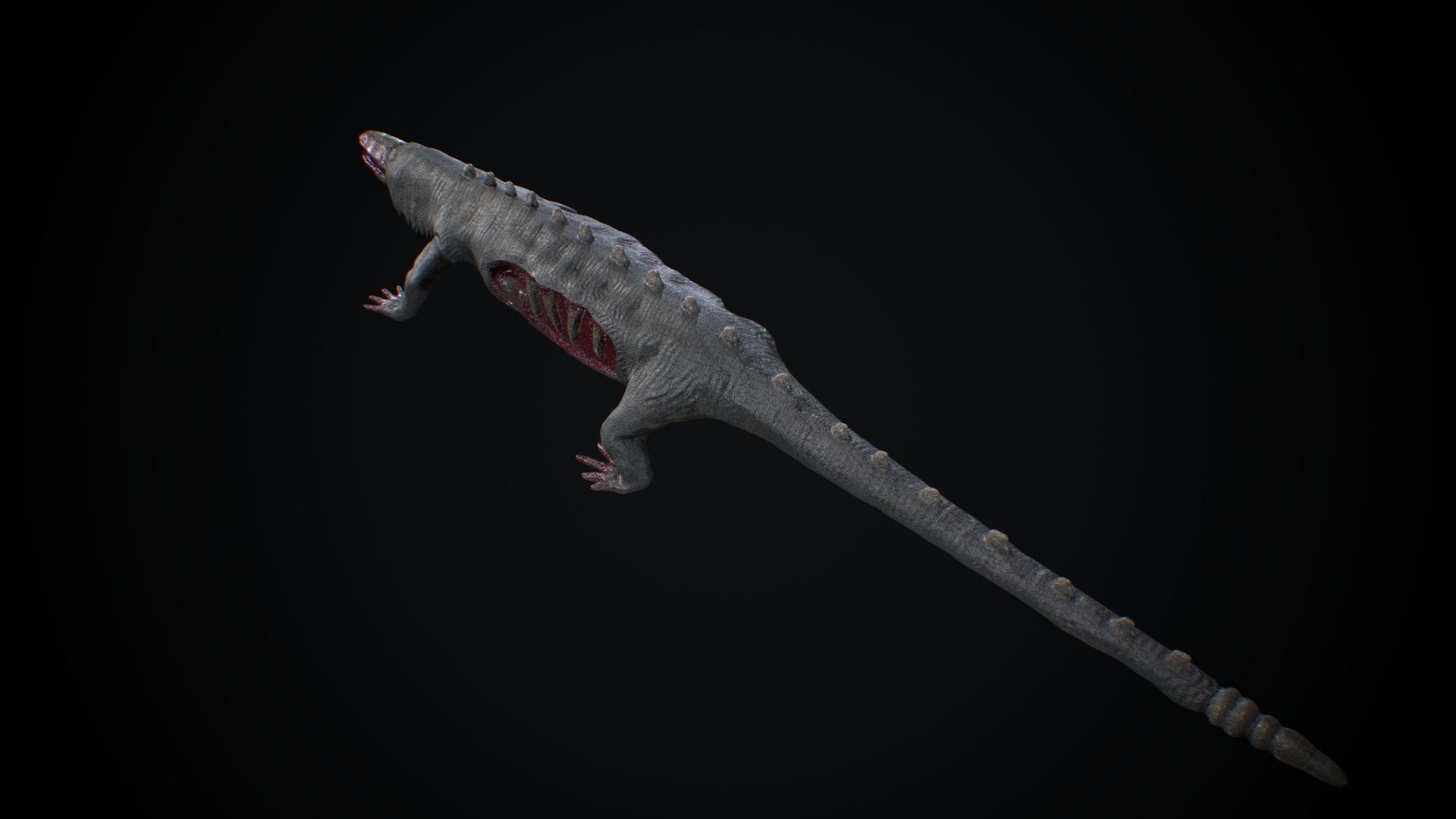 SCP 682 Low-poly 3D model_6