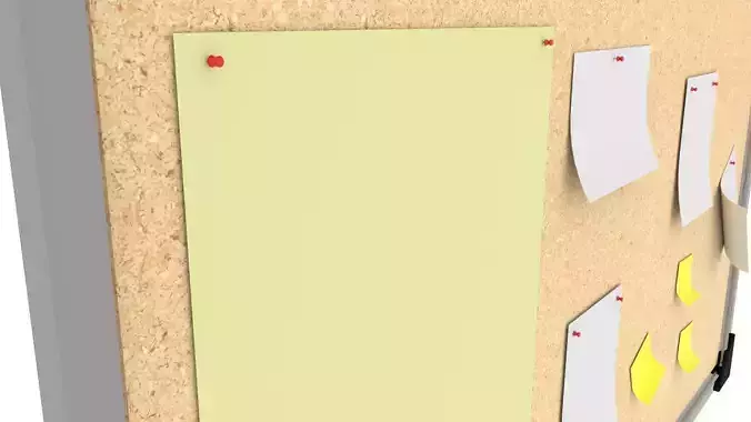Notice board 3D model