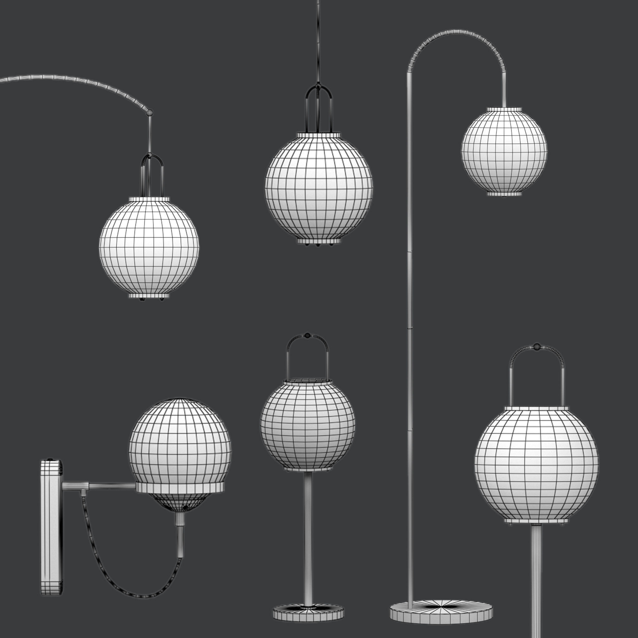 30 Modern minimalist Lights 3D model_12