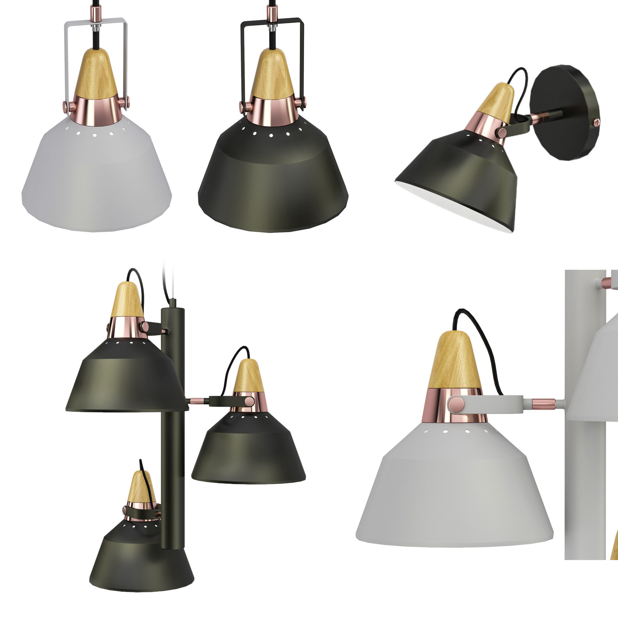 30 Modern minimalist Lights 3D model_2