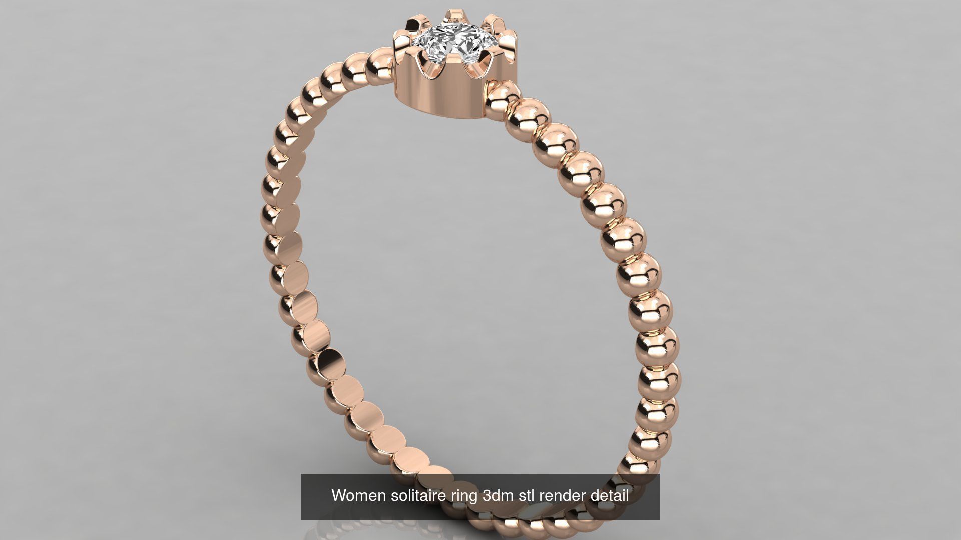 100 Women ring 3dm stl 9 render detail 3D Model Collection_37