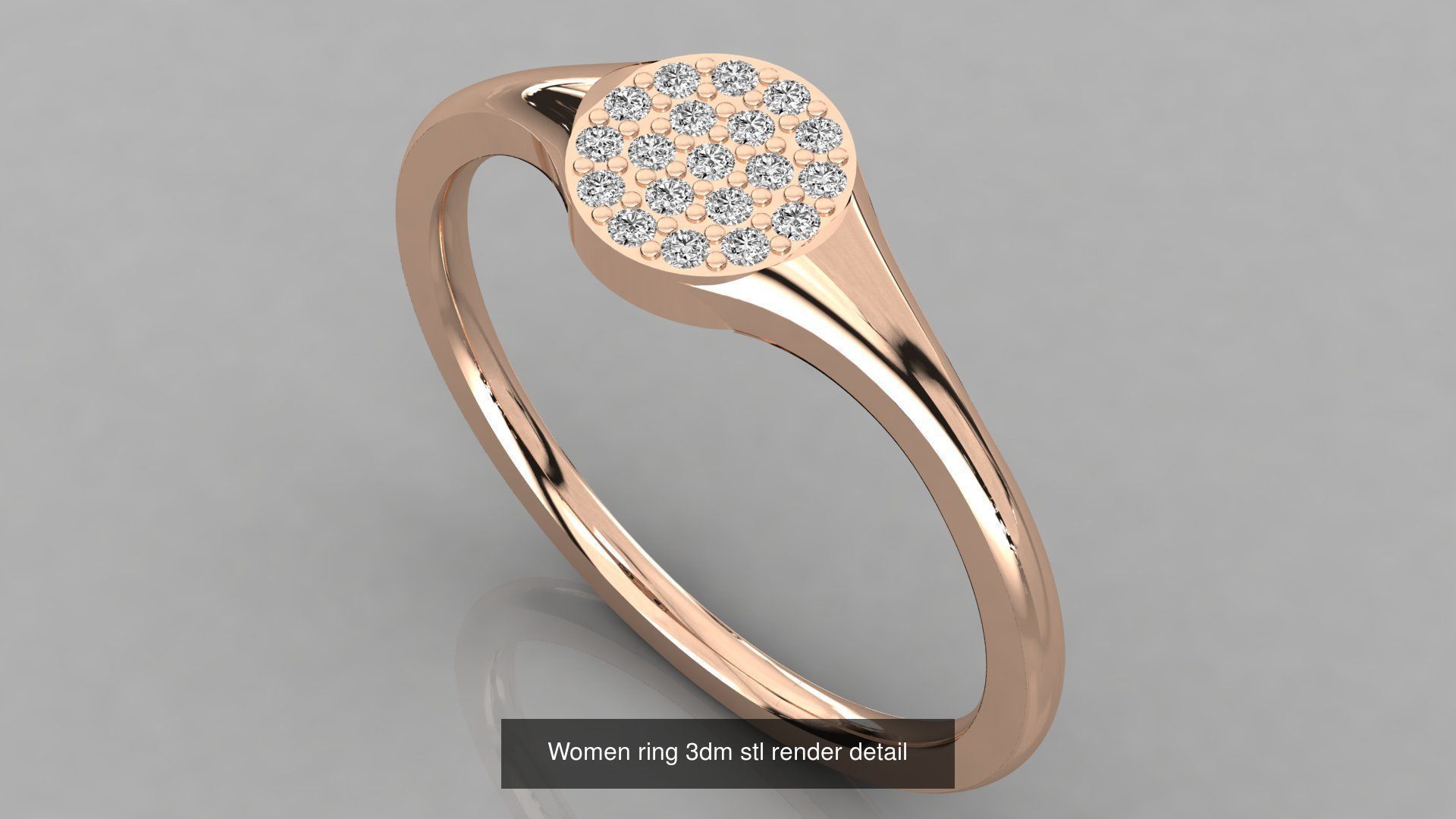 100 Women ring 3dm stl 9 render detail 3D Model Collection_65