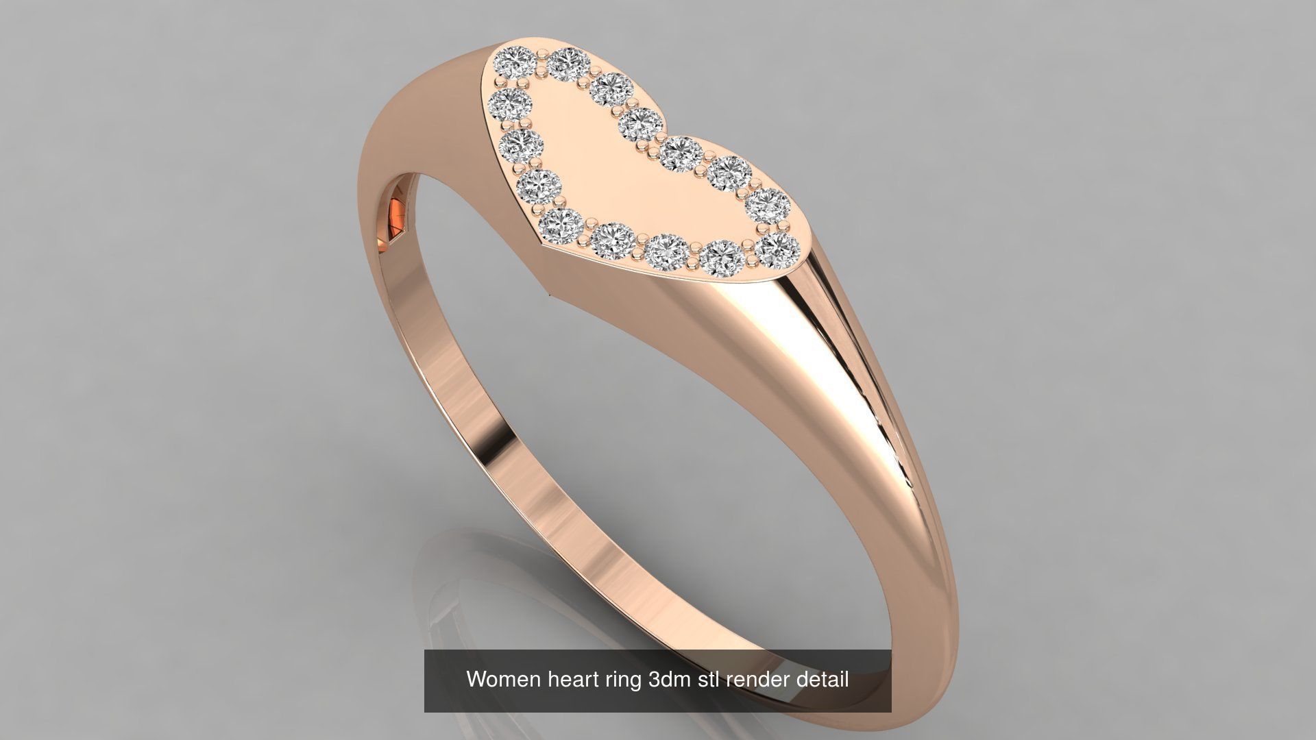 100 Women ring 3dm stl 9 render detail 3D Model Collection_59
