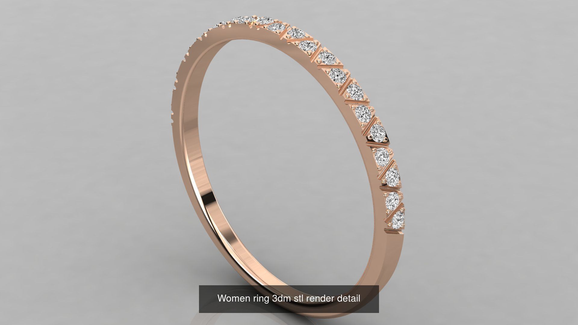 100 Women ring 3dm stl 9 render detail 3D Model Collection_82