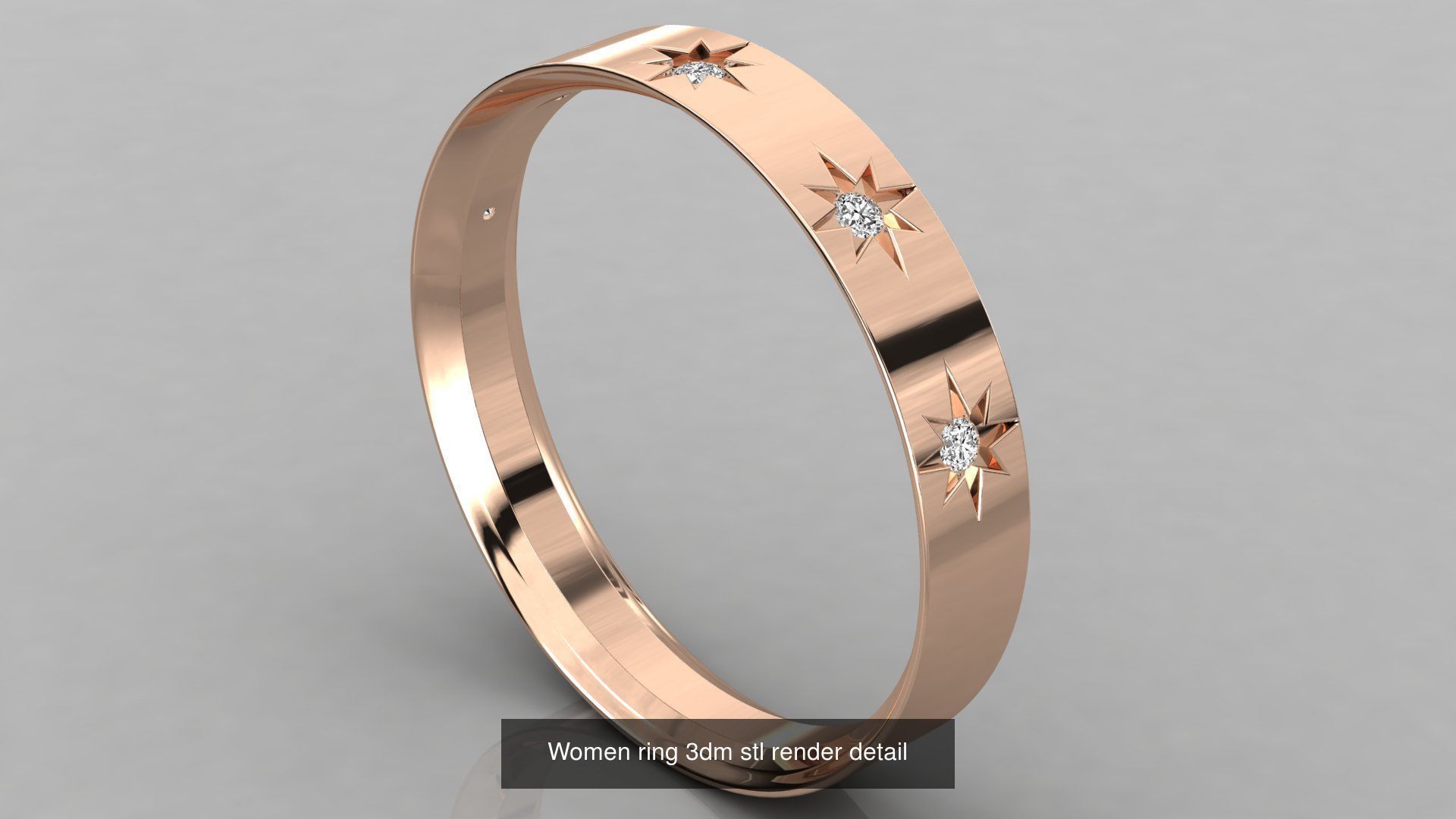 100 Women ring 3dm stl 9 render detail 3D Model Collection_25