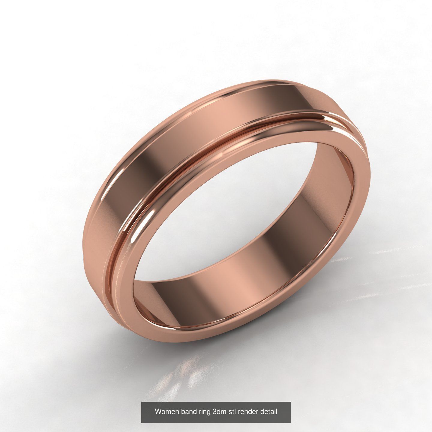21 Unisex band ring 3dm stl render detail  3D Model Collection_13