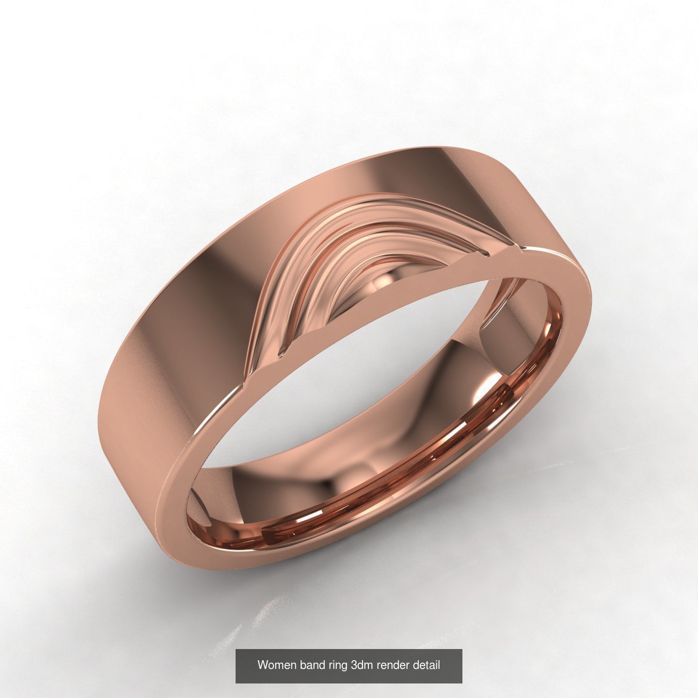 21 Unisex band ring 3dm stl render detail  3D Model Collection_3
