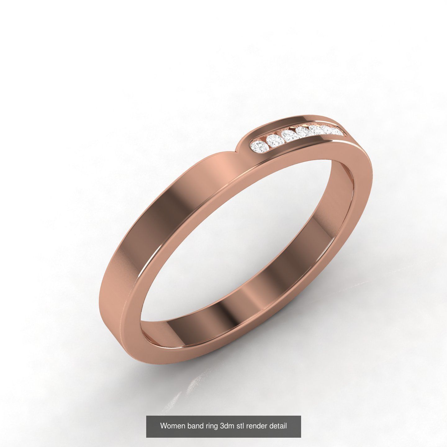 21 Unisex band ring 3dm stl render detail  3D Model Collection_10