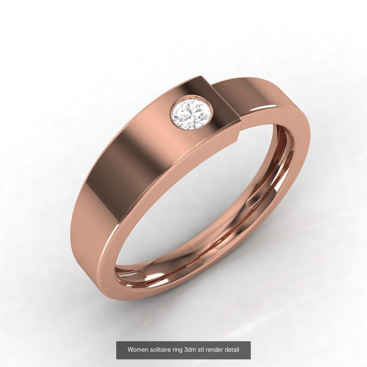 21 Unisex band ring 3dm stl render detail  3D Model Collection_18
