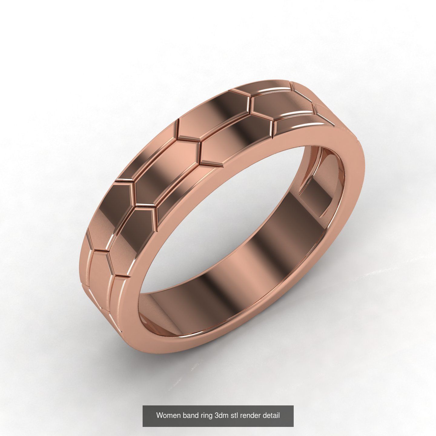 21 Unisex band ring 3dm stl render detail  3D Model Collection_5