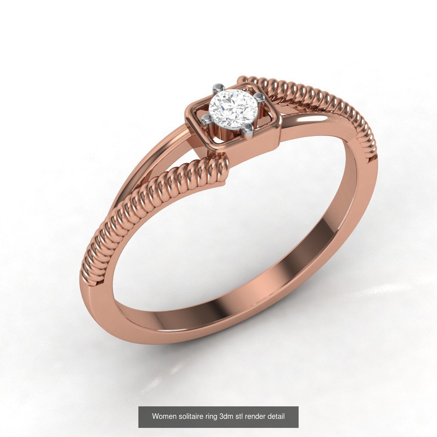 21 Unisex band ring 3dm stl render detail  3D Model Collection_15