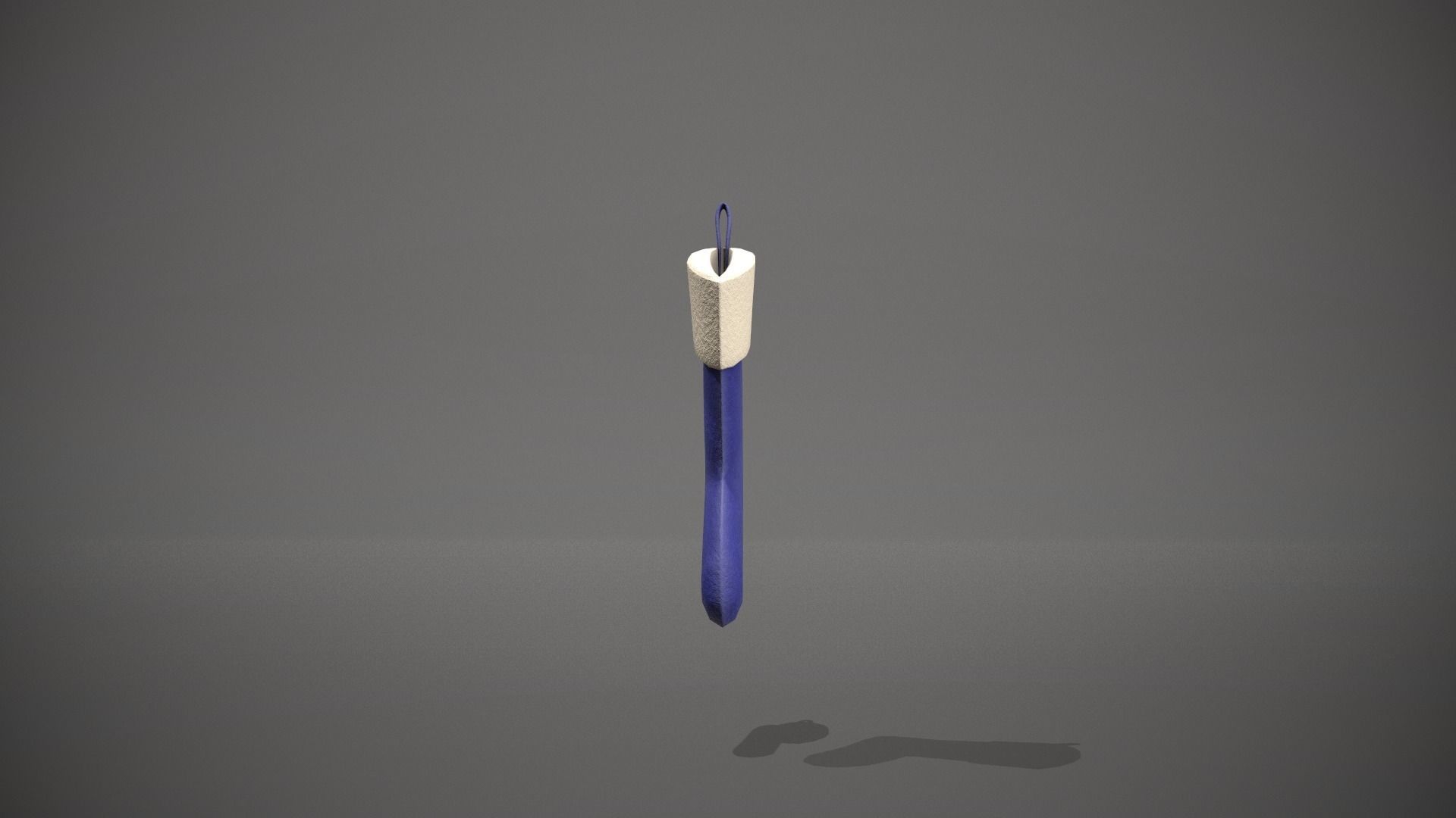 Blue Felt Christmas Stocking Low-poly 3D model_8