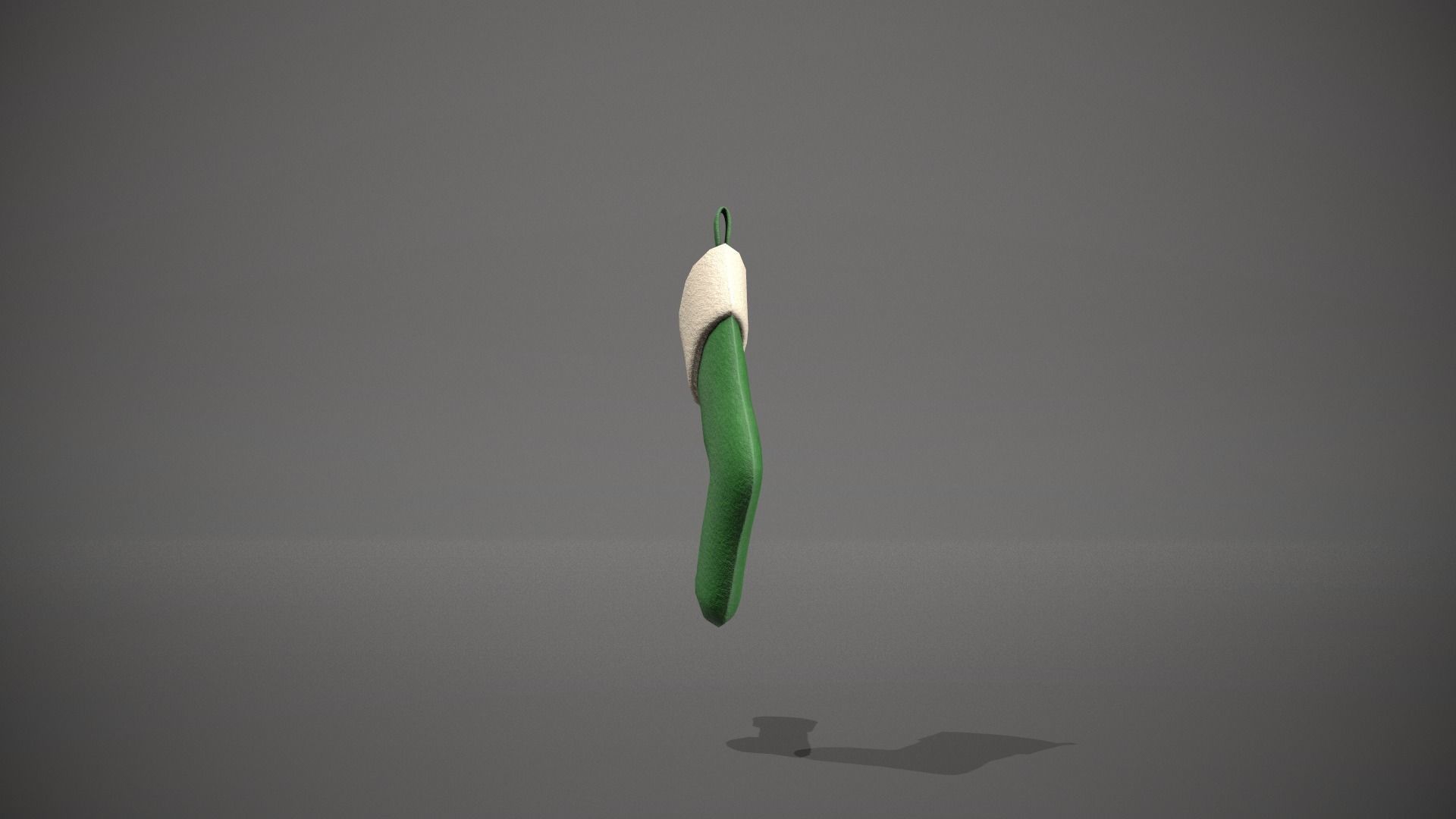 Green Felt Christmas Stocking Low-poly 3D model_3