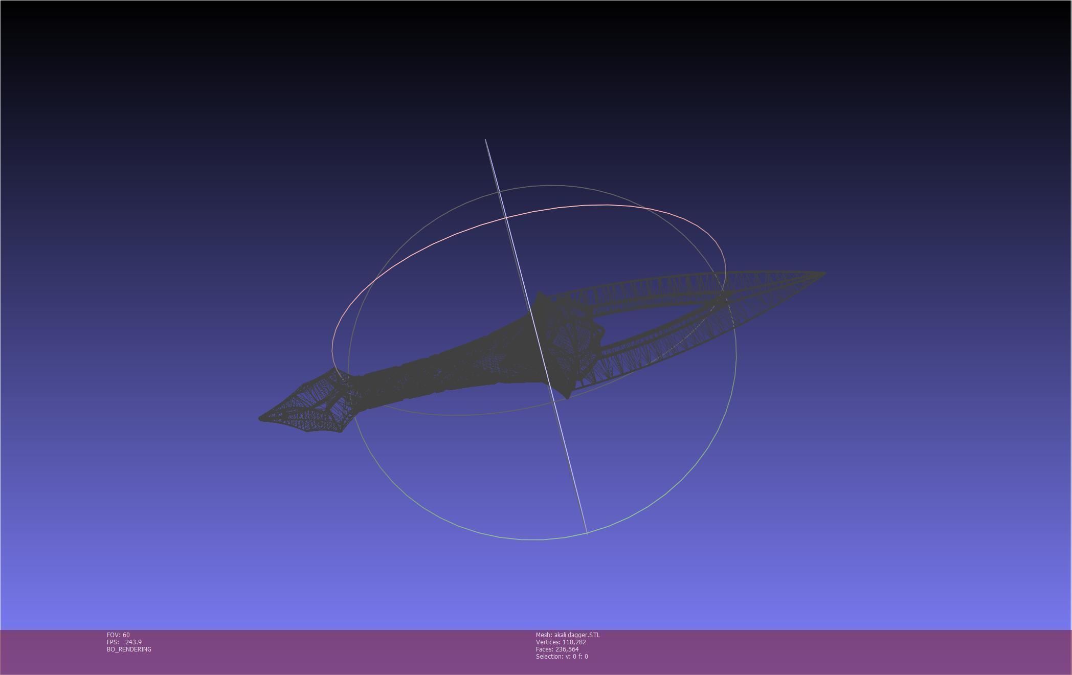 League Of Legends Akali Dagger Basic Printable Model 3D print model_87