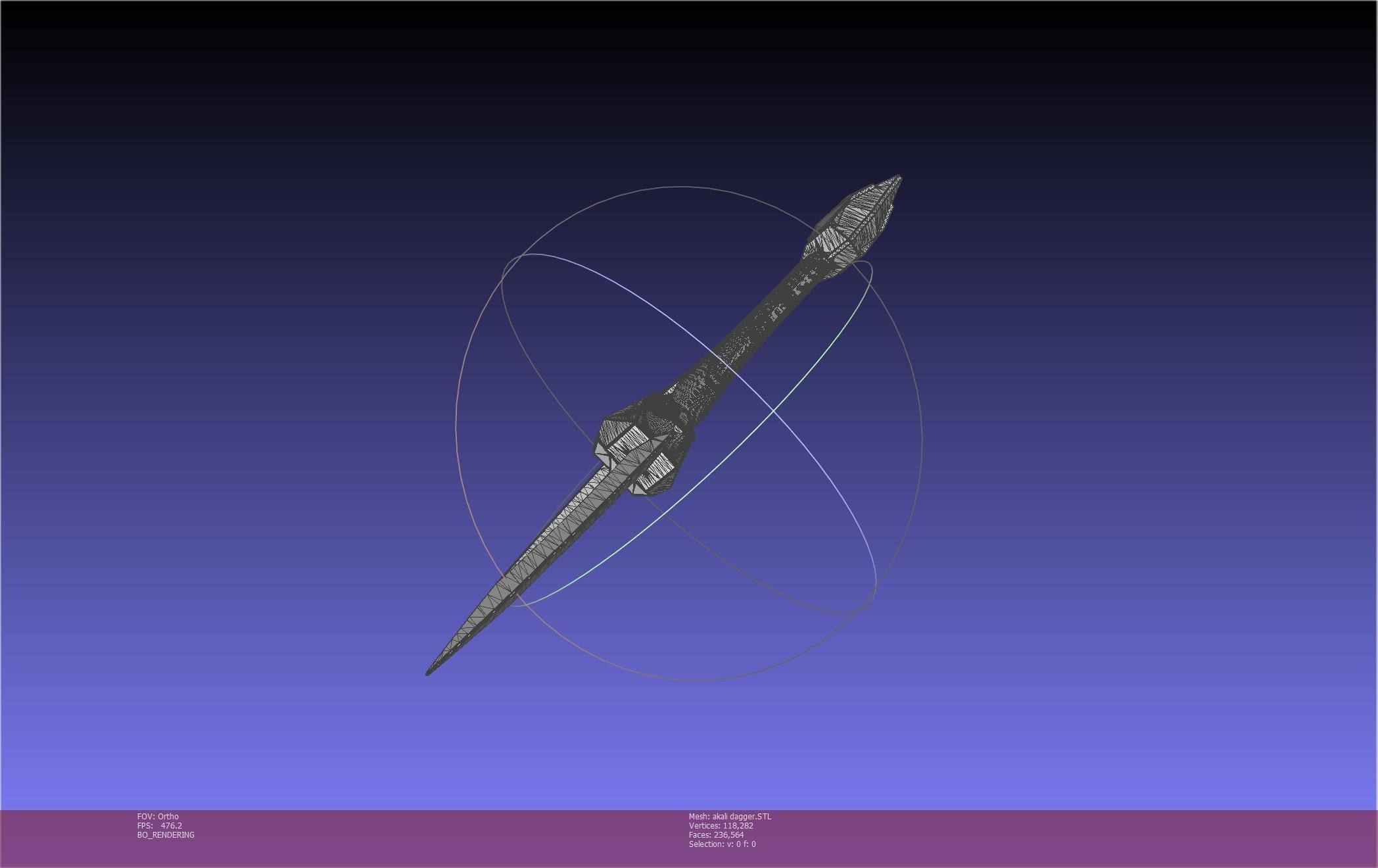 League Of Legends Akali Dagger Basic Printable Model 3D print model_107
